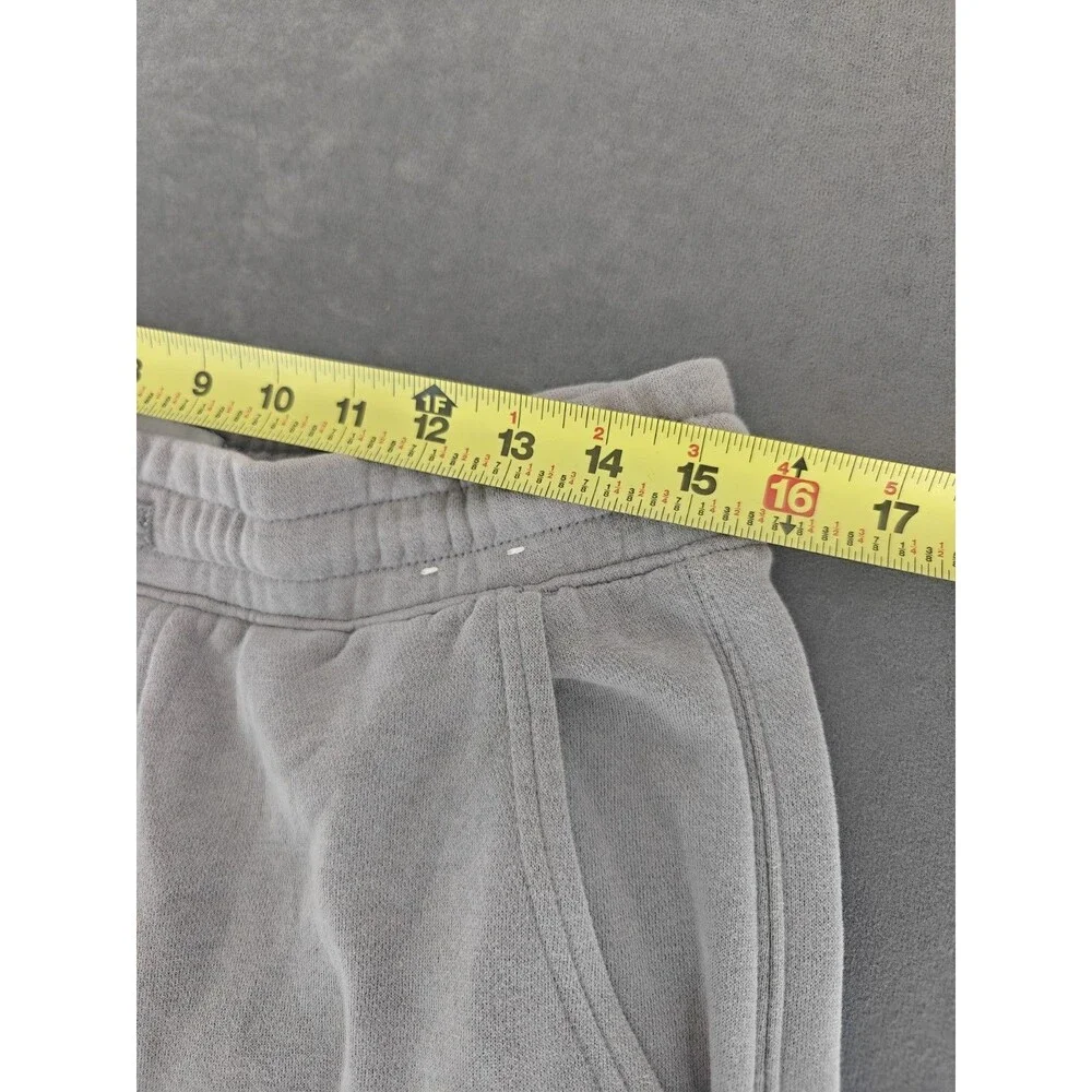 Hollister Relaxed Jogger Sweatpants Mens Medium Gray Fleece Lined Zip Pocket